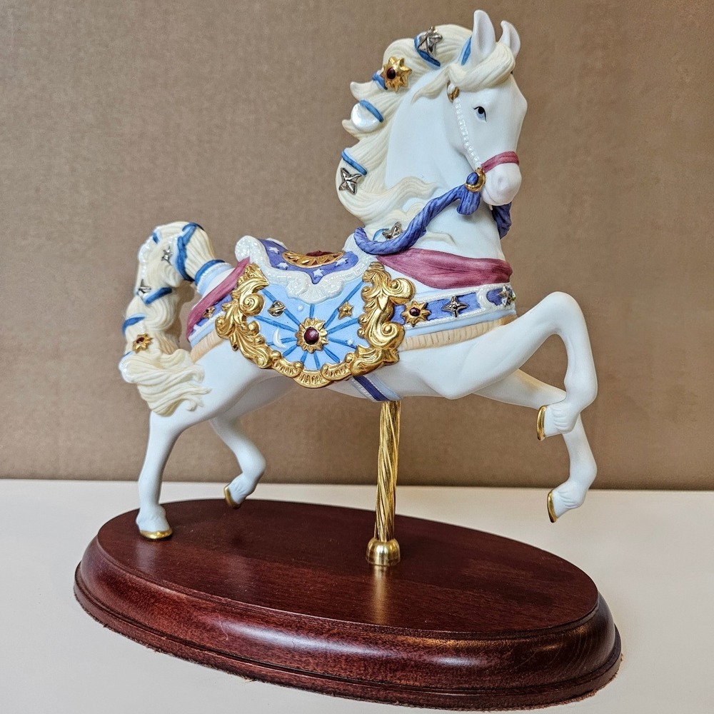 Lenox Celestial Charger 1997 Carousel Horse Gold Accents Stars Moon Cosmic Decor
